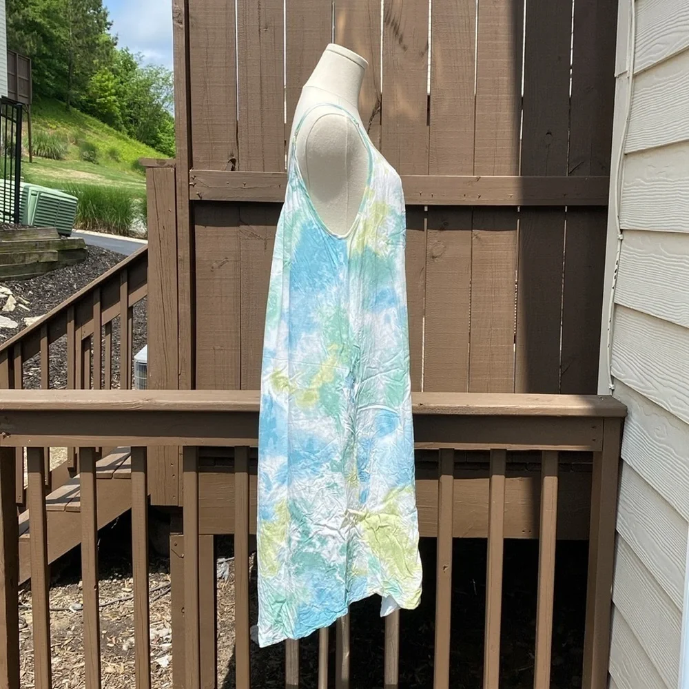 Millibon tie dye midi dress with adjustable straps - Picture 6 of 13